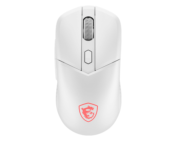 MSI Versa 300 Wireless, rechts, Optisch, RF Wireless + Bluetooth + USB Type-C, 8000 DPI, Weiß