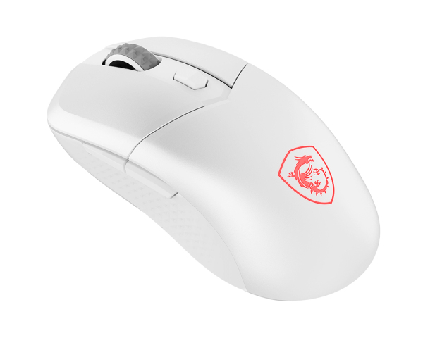 Zweites Bild vonMSI Versa 300 Wireless, rechts, Optisch, RF Wireless + Bluetooth + USB Type-C, 8000 DPI, Weiß