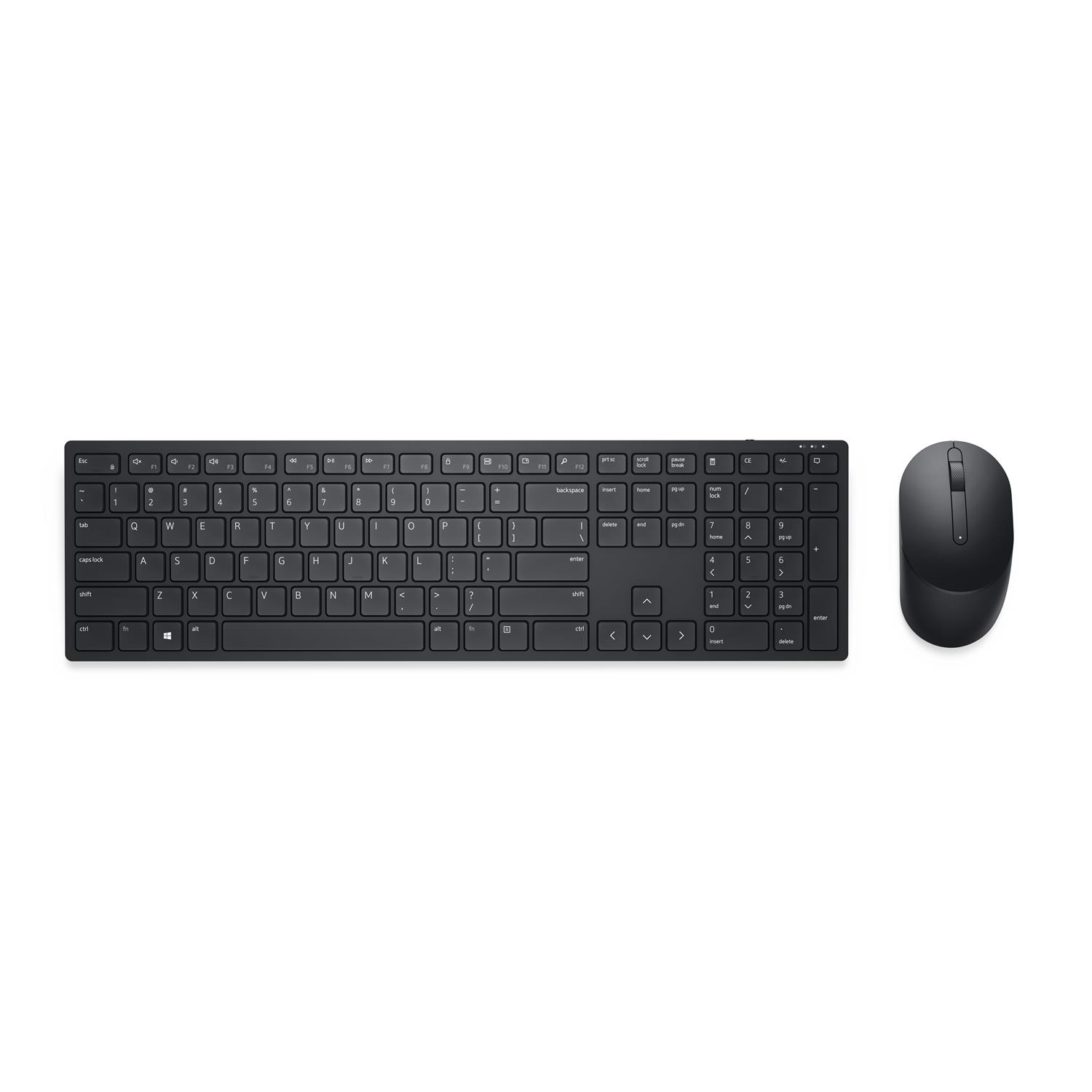 Dell Pro-Tastatur und -Maus – KM5221W - US international (QWERTY) - schwarz - (RTL BOX), Volle Größe (100%), Kabellos, RF Wireless, QWERTY, Schwarz, Maus enthalten