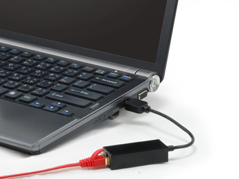 Zweites Bild vonLevelOne USB Fast Ethernet Adapter, Kabelgebunden, RJ-45, USB, 100 Mbit/s, Schwarz