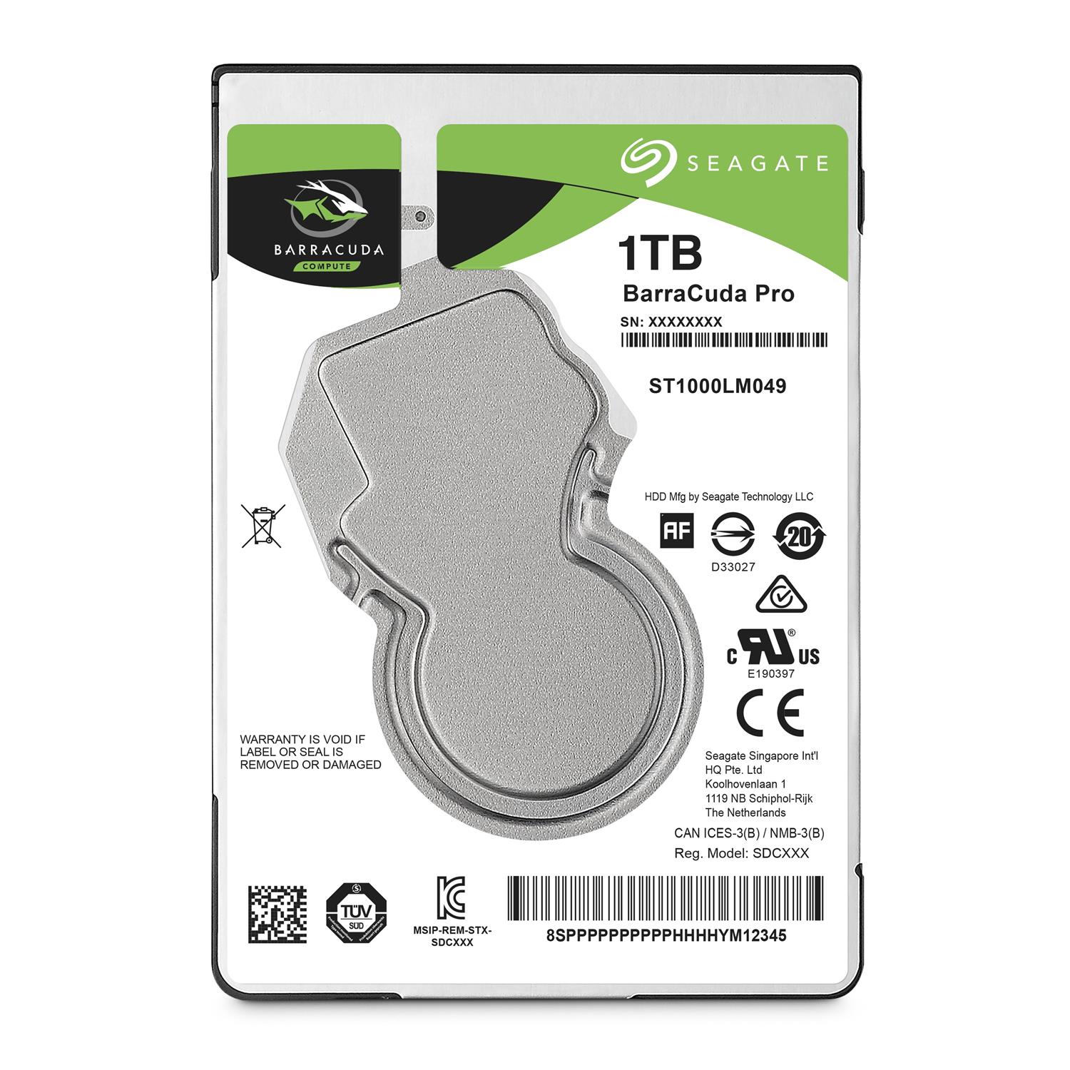 Seagate Barracuda Pro, 1 TB, 7200 RPM, 128 MB, 2.5", Serial ATA III