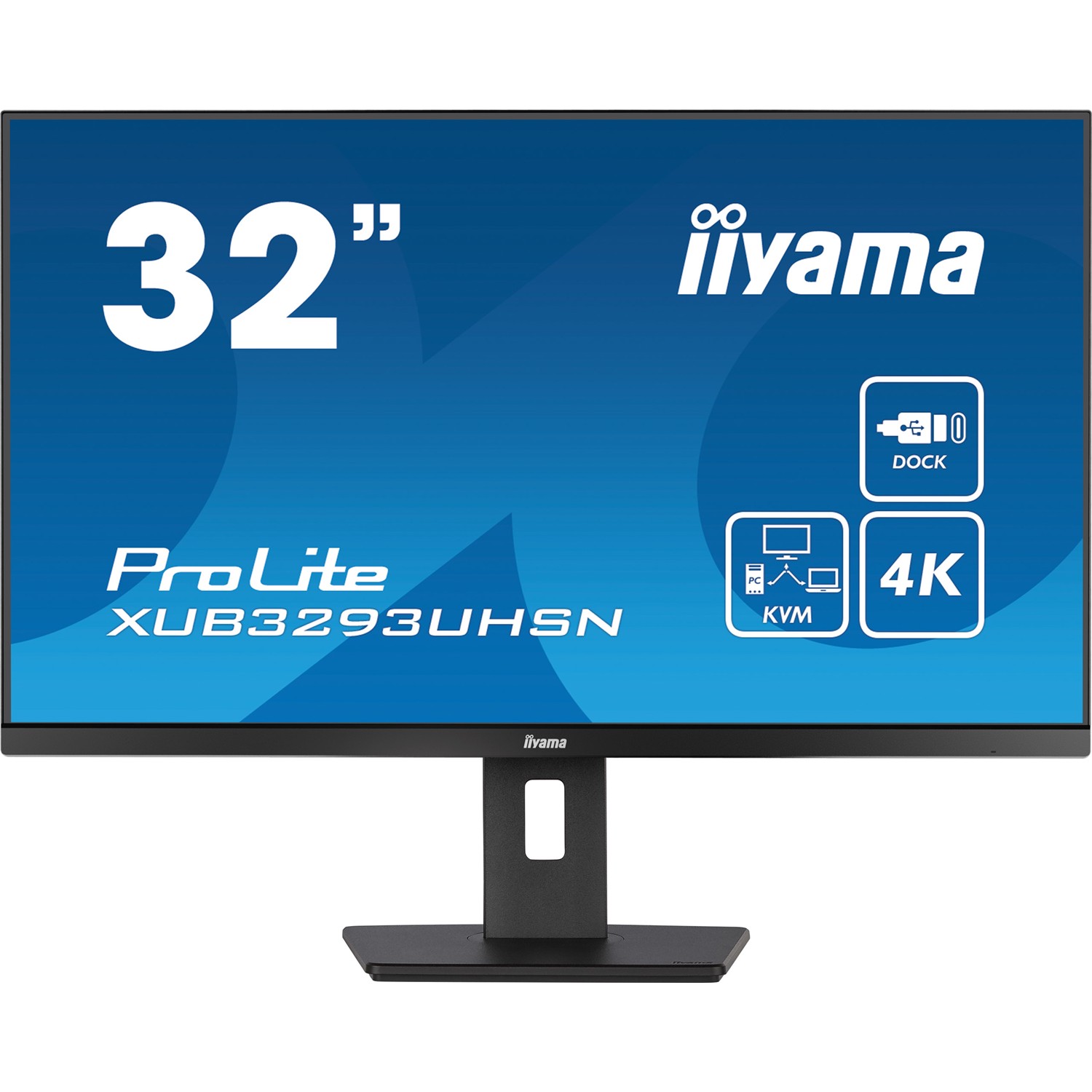 Iiyama ProLite XUB3293UHSN-B5, 80 cm (31.5"), 3840 x 2160 Pixel, 4K Ultra HD, LCD, 4 ms, Schwarz