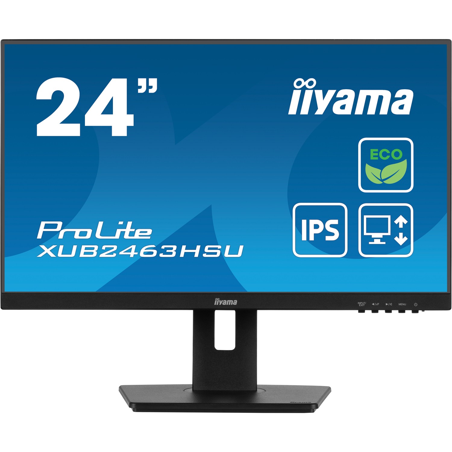 Iiyama ProLite XUB2463HSU-B1, 61 cm (24"), 1920 x 1080 Pixel, Full HD, LED, 3 ms, Schwarz