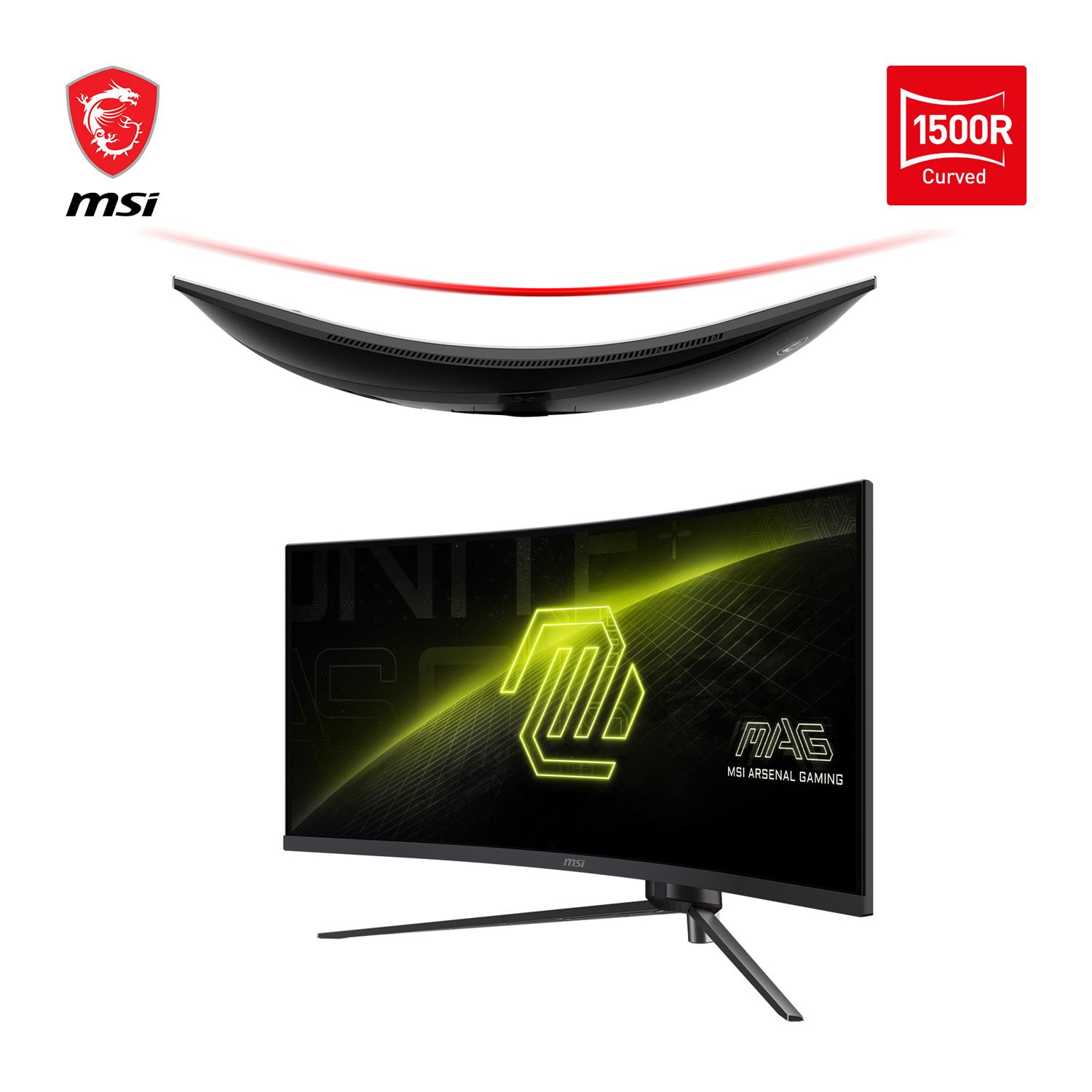 Zweites Bild vonMSI MAG 345CQRDE, 86,4 cm (34"), 3440 x 1440 Pixel, UltraWide Dual Quad HD, 1 ms, Schwarz