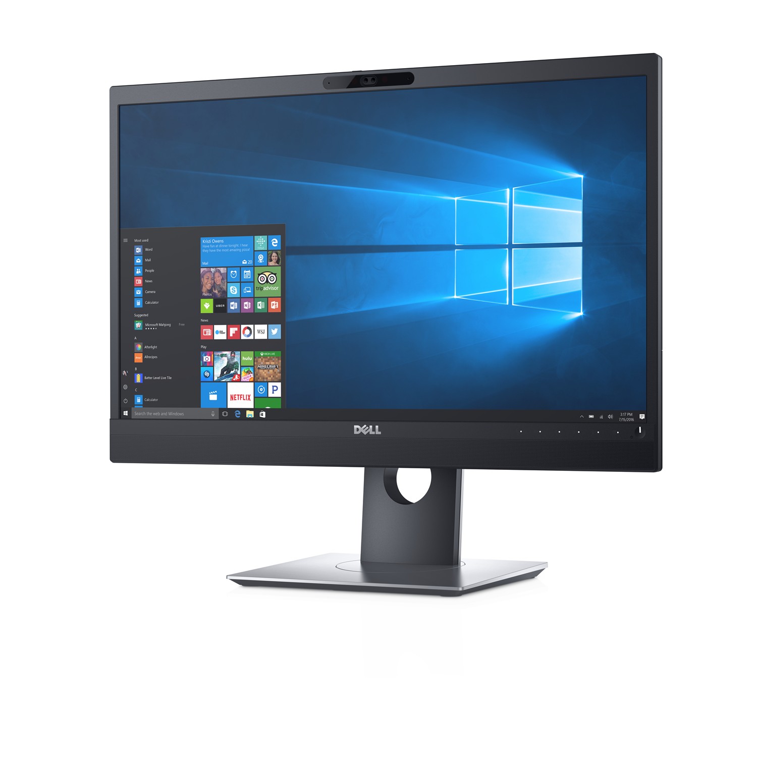 Zweites Bild vonDell 24-Monitor für Videokonferenzen: P2418HZM, 61 cm (24"), 1920 x 1080 Pixel, Full HD, LCD, 6 ms, Schwarz