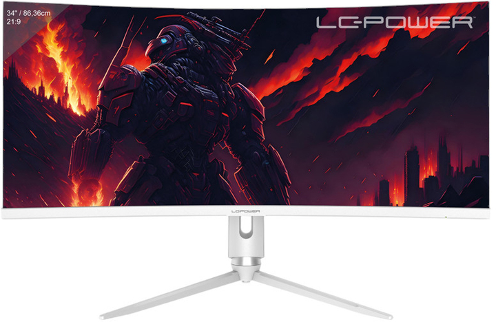 LC-Power LC-M34-Q-C-PRO, 86,4 cm (34"), 3440 x 1440 Pixel, UltraWide Quad HD, 3 ms, Grau