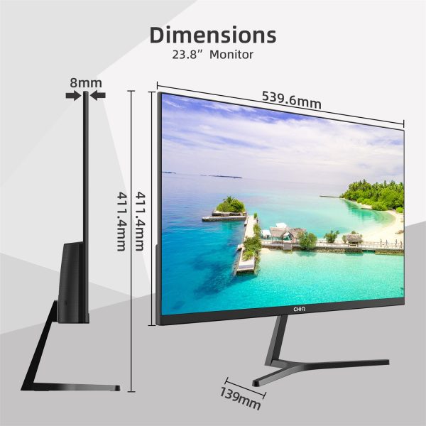 Zweites Bild vonCHiQ 24F650, 60,5 cm (23.8"), 1920 x 1080 Pixel, Full HD, LCD, Schwarz