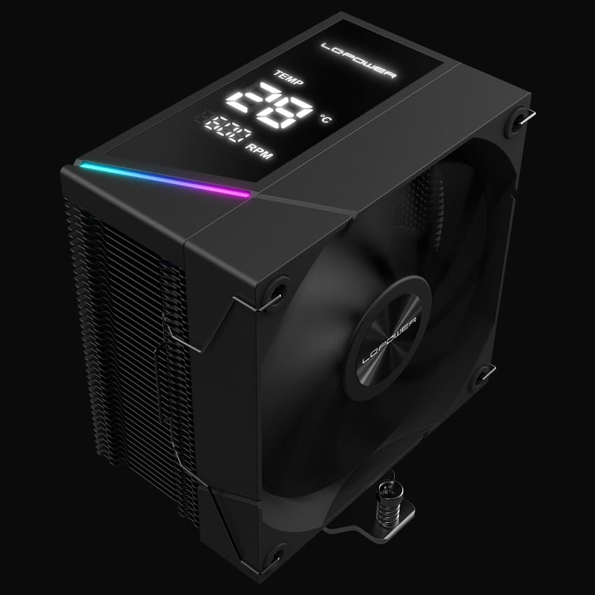 Zweites Bild vonLC-Power LC-CC-120-DB6, Ventilator, 12 cm, 600 RPM, 2200 RPM, Schwarz