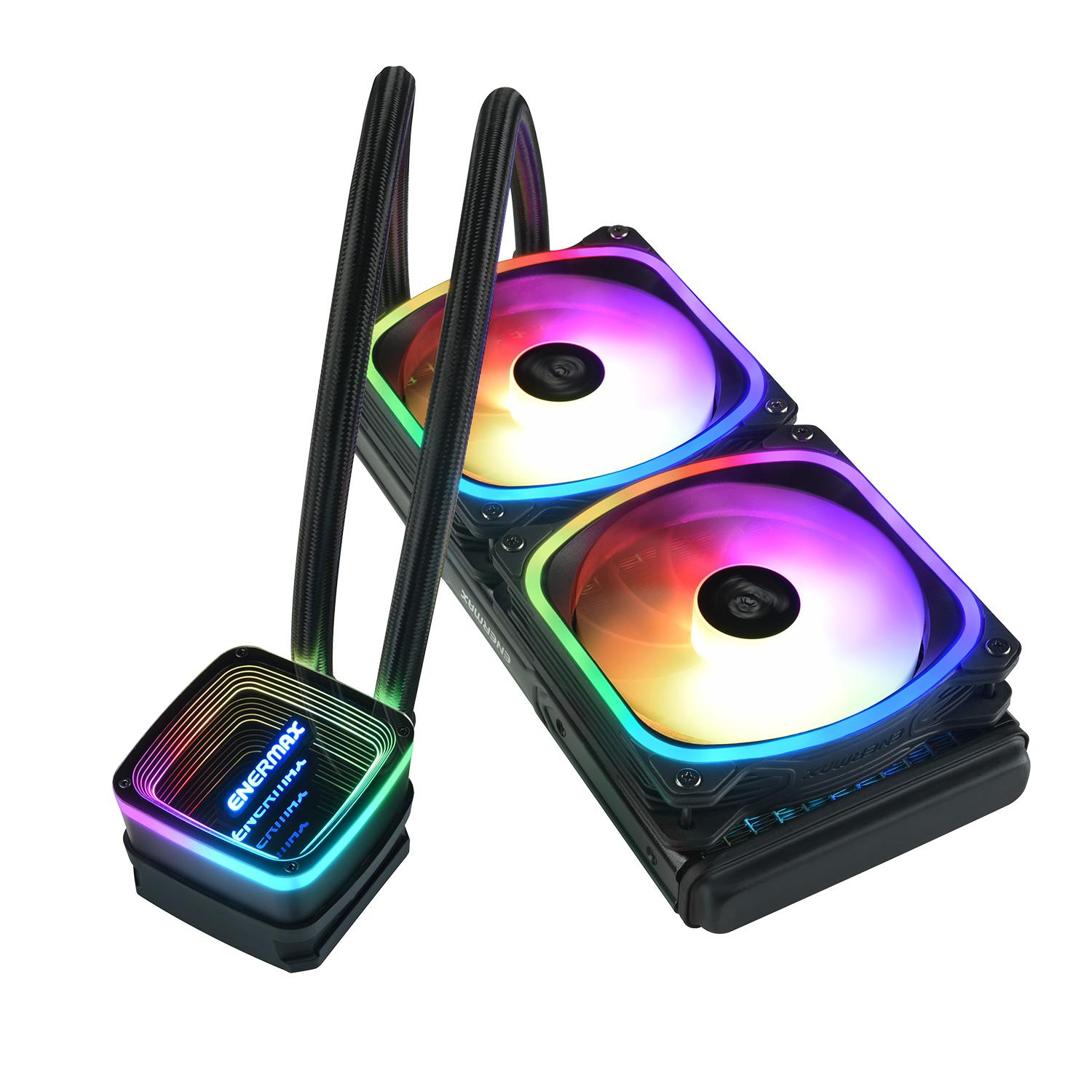 Zweites Bild vonEnermax ELC-AQFA240-SQA, Liquid cooling kit, 12 cm, 79,8 cfm, Schwarz