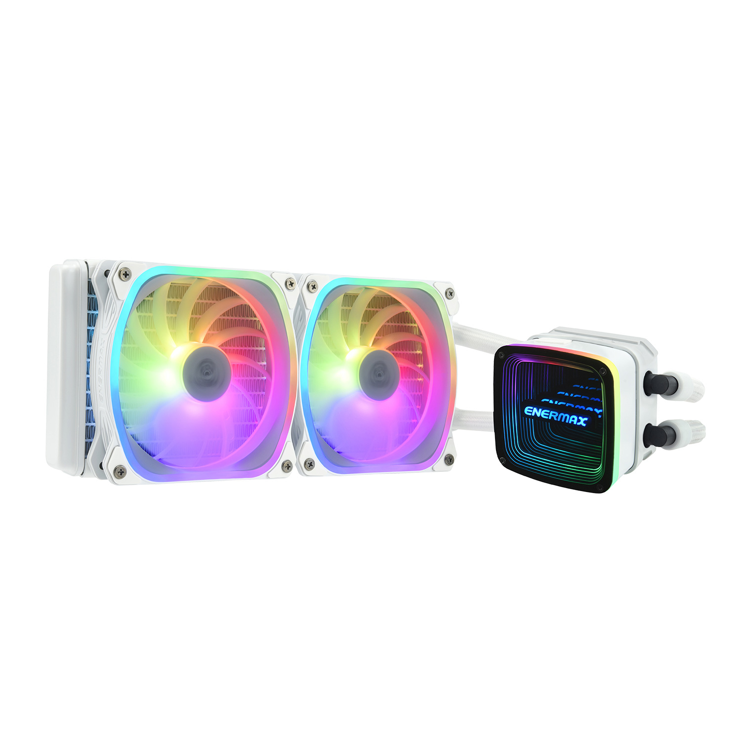 Enermax ELC-AQFA240-SQA-W, Liquid cooling kit, 12 cm, 79,8 cfm, Weiß