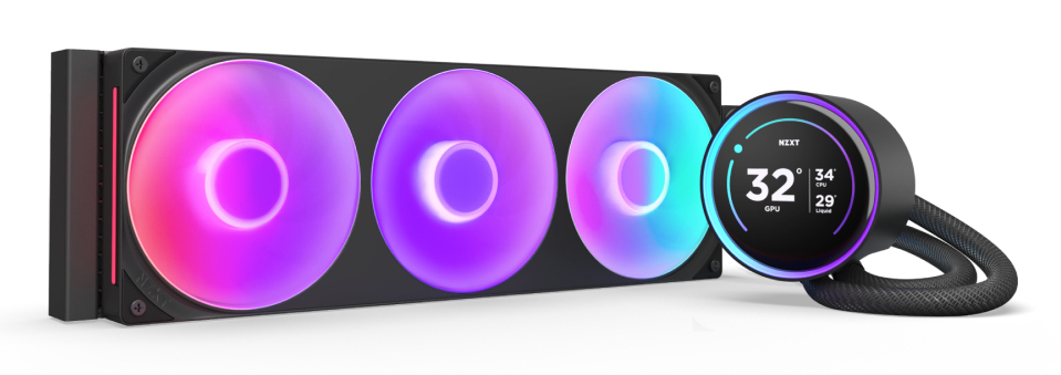 NZXT Kraken Elite 360 RGB, All-in-One-Flüssigkeitskühler, 12 cm, Schwarz
