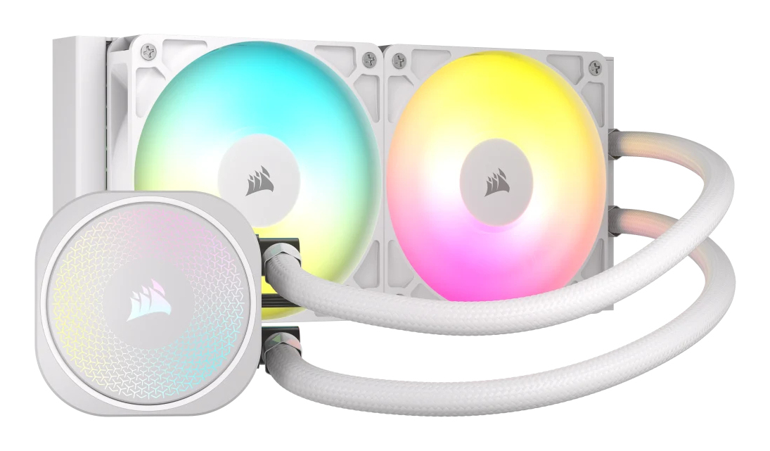 Corsair Nautilus 240 RS ARGB Liquid, All-in-One-Flüssigkeitskühler, 2100 RPM, Weiß