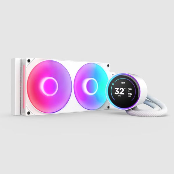 NZXT Kraken Elite 280 RGB, All-in-One-Flüssigkeitskühler, 14 cm, 90,79 cfm, Weiß