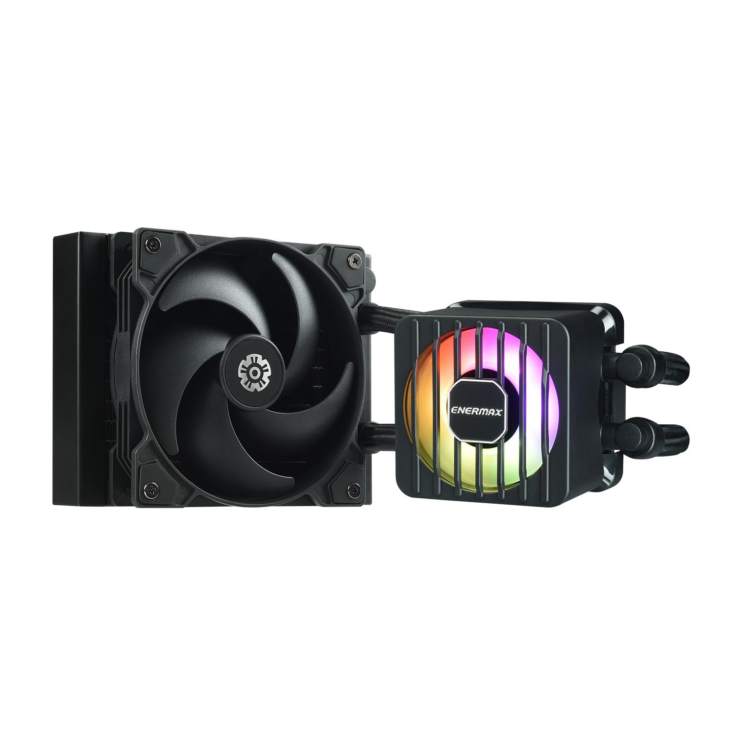 Enermax LIQMAXFLO SR, Flüssigkeitskühlung, 12 cm, 500 RPM, 1800 RPM, 58,03 cfm, Schwarz