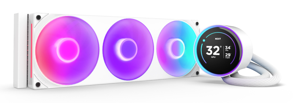NZXT Kraken Elite 360 RGB, All-in-One-Flüssigkeitskühler, 12 cm, Weiß