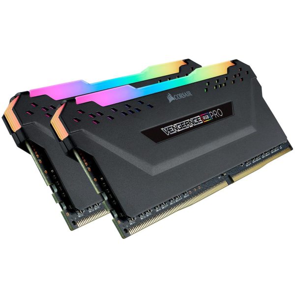 Zweites Bild vonCorsair Vengeance RGB , 16 GB, 2 x 8 GB, DDR4, 3200 MHz, 288-pin DIMM, Schwarz