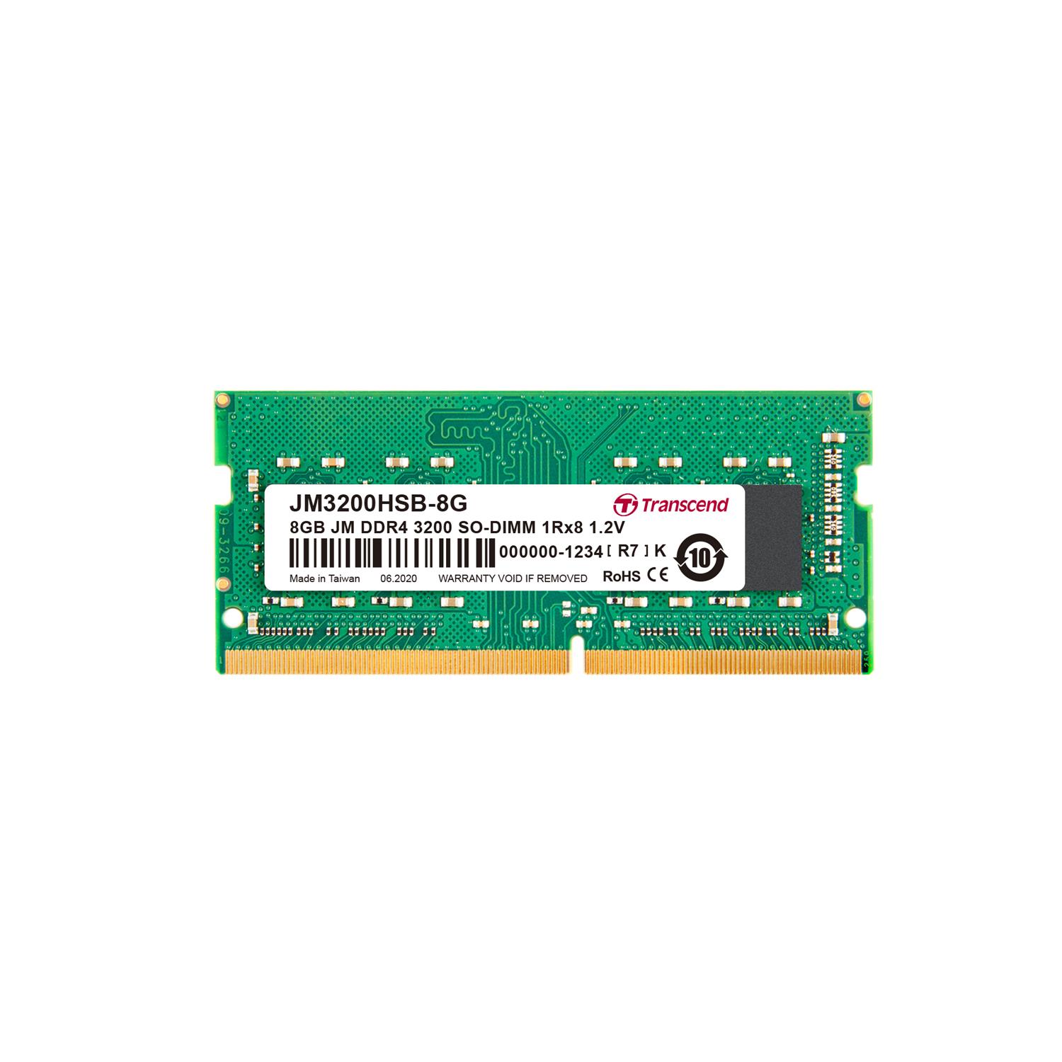 Zweites Bild vonTranscend JetRam JM3200HSB-8G, 8 GB, 1 x 8 GB, DDR4, 3200 MHz, 260-pin SO-DIMM