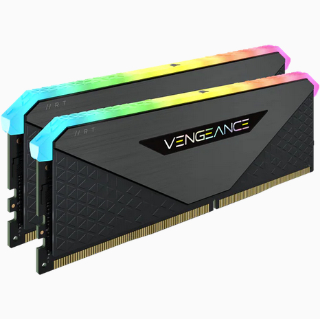 Zweites Bild vonCorsair Vengeance RGB CMN32GX4M2Z3600C18, 32 GB, 2 x 16 GB, DDR4, 3600 MHz, 288-pin DIMM, Schwarz