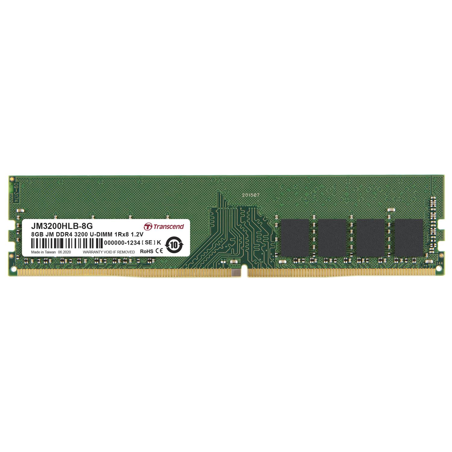 Zweites Bild vonTranscend JetRam JM3200HLB-8G, 8 GB, 1 x 8 GB, DDR4, 3200 MHz, 288-pin DIMM