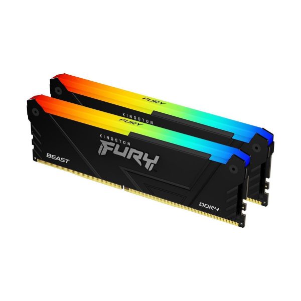 Kingston FURY Beast 16GB 3600MT/s DDR4 CL17 DIMM (2er-Kit) RGB, 16 GB, 2 x 8 GB, DDR4, 288-pin DIMM