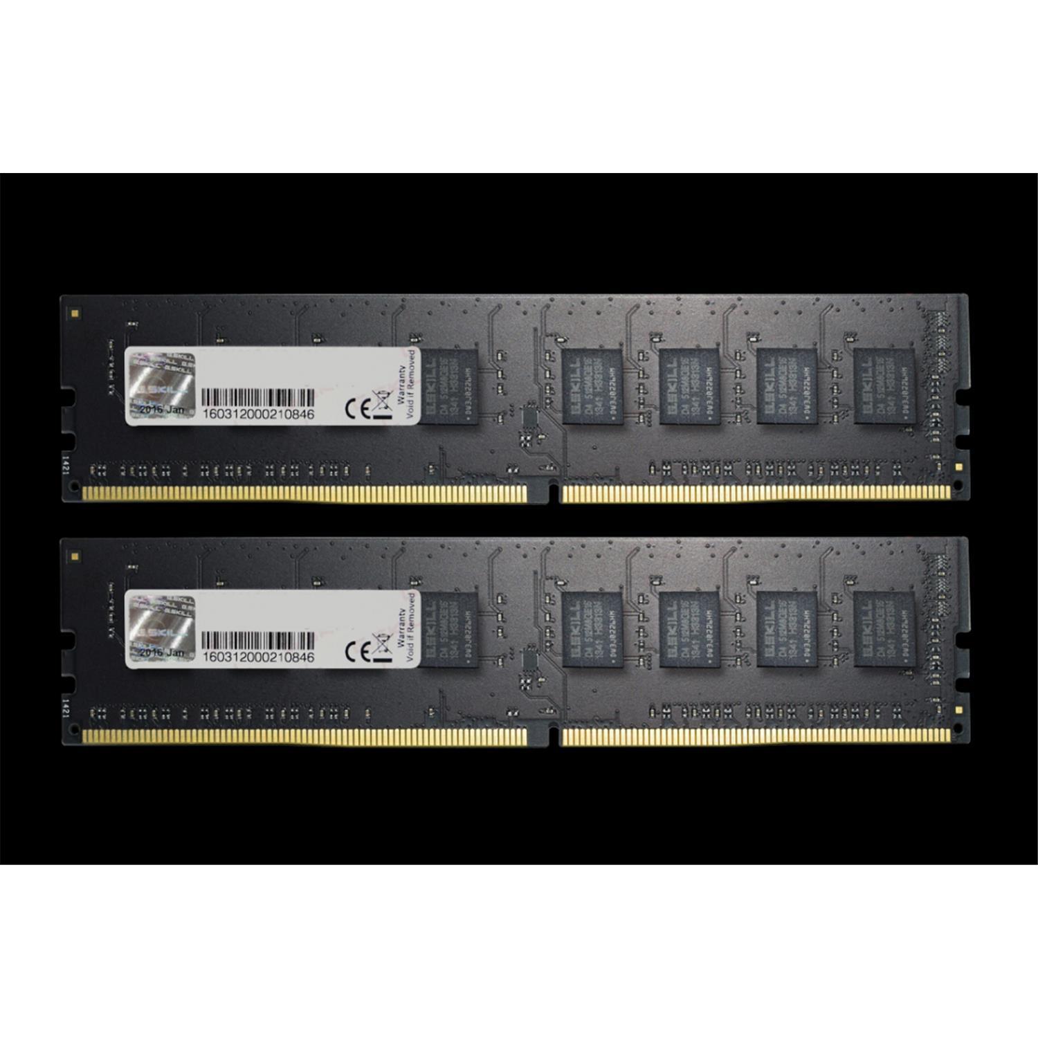 G.Skill Value, 16 GB, 2 x 8 GB, DDR4, 2400 MHz, 288-pin DIMM