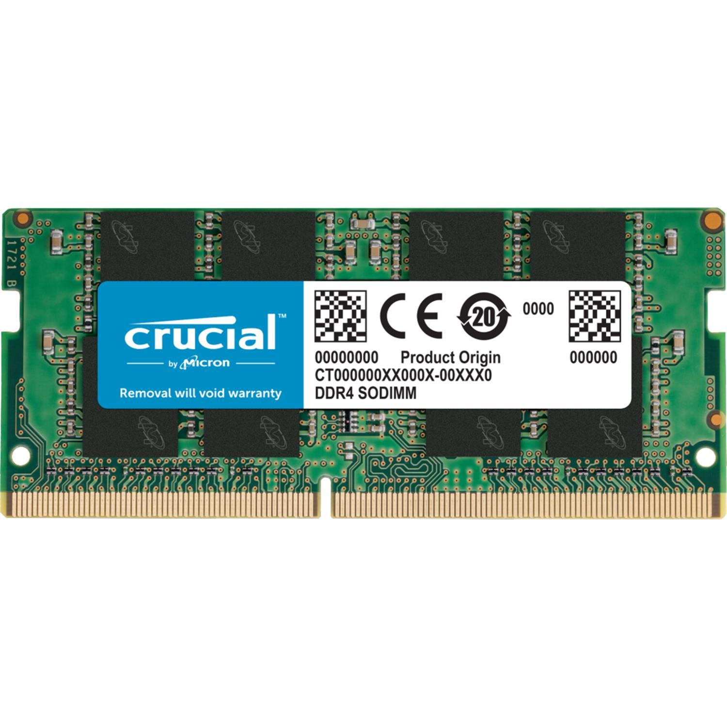 Crucial CT16G4SFRA32AT, 16 GB, 1 x 16 GB, DDR4, 3200 MHz, 260-pin SO-DIMM