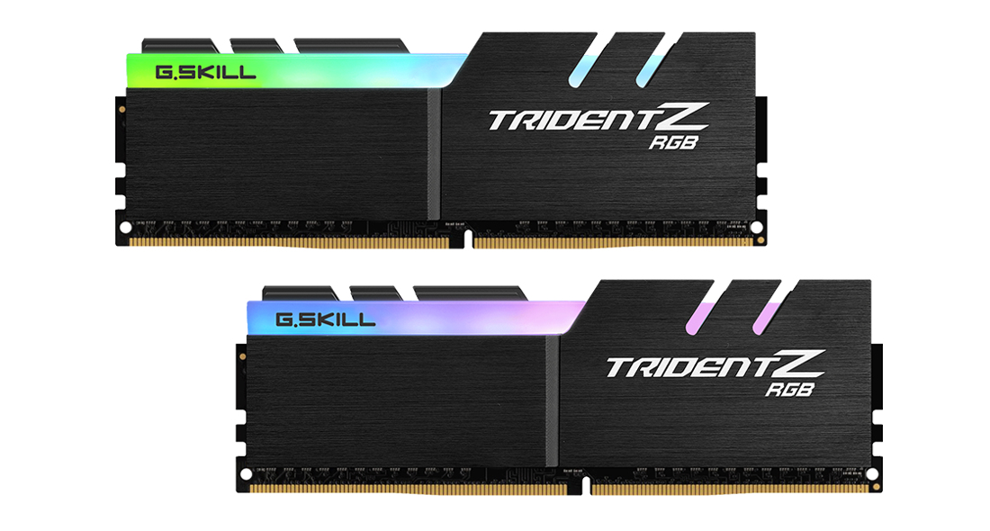 Zweites Bild vonG.Skill Trident Z RGB F4-4000C18D-16GTZRB, 16 GB, 2 x 8 GB, DDR4, 4000 MHz, 288-pin DIMM