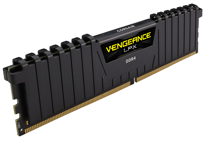 Zweites Bild vonCorsair Vengeance LPX , 16 GB, 2 x 8 GB, DDR4, 3200 MHz, 288-pin DIMM, Schwarz