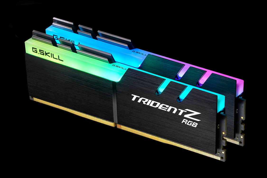 Zweites Bild vonG.Skill Trident Z RGB F4-3200C16D-16GTZR, 16 GB, 2 x 8 GB, DDR4, 3200 MHz, 288-pin DIMM, Schwarz