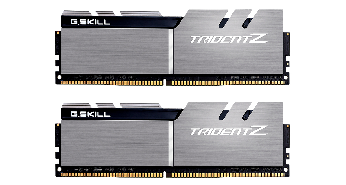 G.Skill 32GB DDR4-3200, 32 GB, 2 x 16 GB, DDR4, 3200 MHz, 288-pin DIMM, Schwarz, Gold, Silber