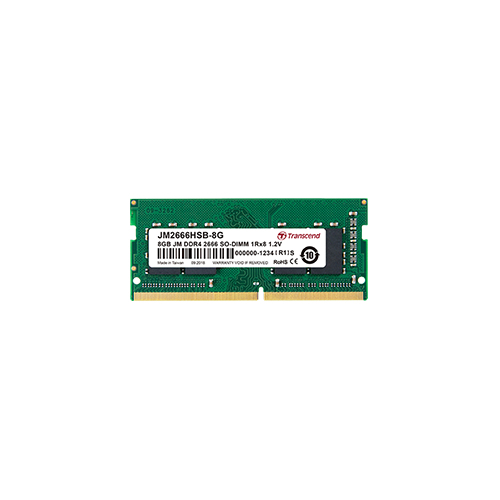 Transcend JM2666HSB-8G, 8 GB, 1 x 8 GB, DDR4, 2666 MHz, 260-pin SO-DIMM