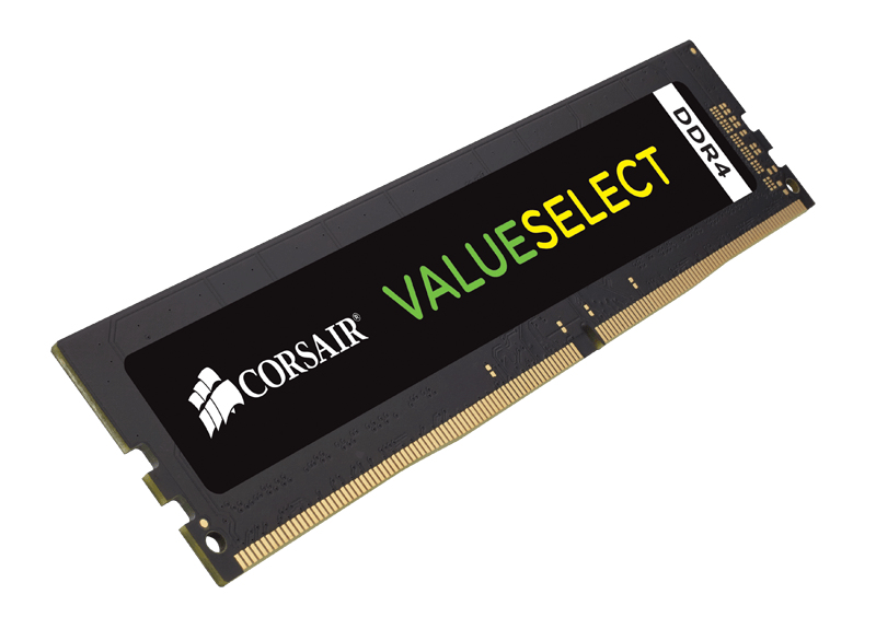Corsair ValueSelect 16 GB, DDR4, 2666 MHz, 16 GB, 1 x 16 GB, DDR4, 2666 MHz, 288-pin DIMM, Schwarz