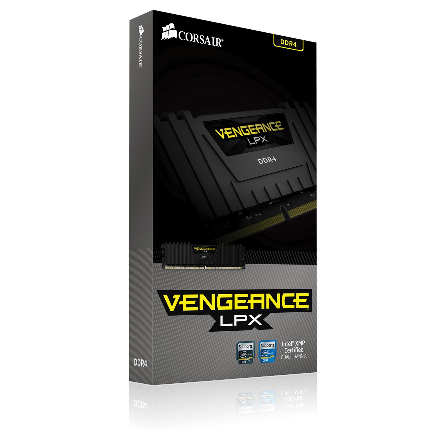 Zweites Bild vonCorsair Vengeance LPX, 32GB, 32 GB, 4 x 8 GB, DDR4, 2666 MHz, 288-pin DIMM, Schwarz