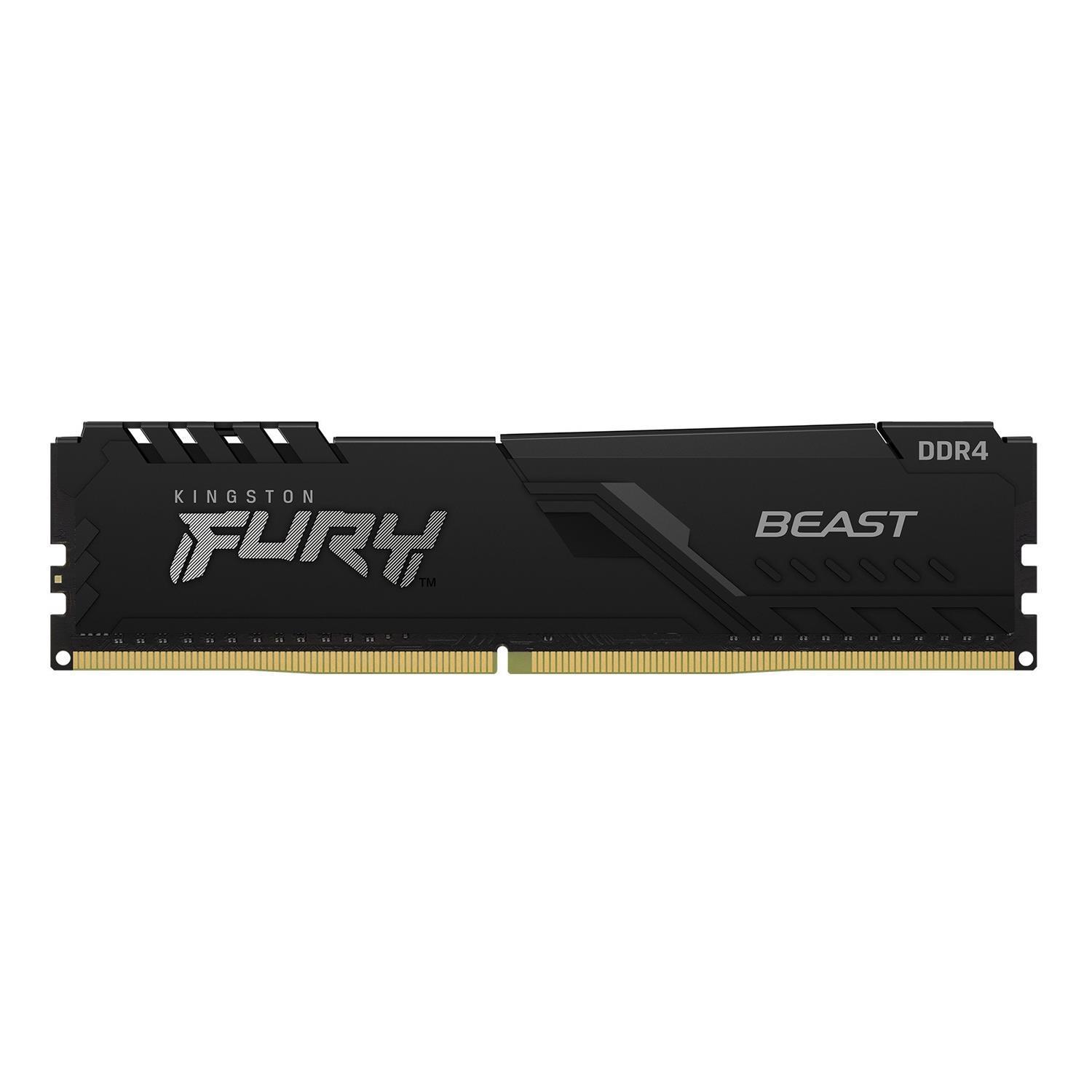 Kingston FURY Beast 8GB 3200MT/s DDR4 CL16 DIMM Black, 8 GB, 1 x 8 GB, DDR4, 288-pin DIMM