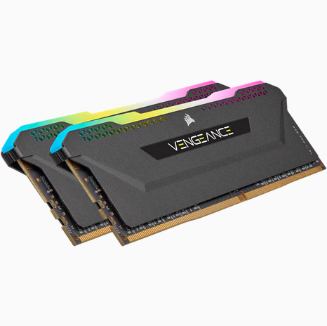 Corsair Vengeance RGB Pro CMH64GX4M2E3200C16, 64 GB, 2 x 32 GB, DDR4, 3200 MHz, 288-pin DIMM, Schwarz