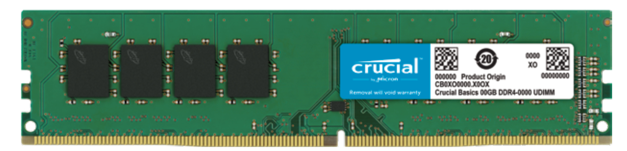 Crucial CB16GU3200, 8 GB, 1 x 8 GB, DDR4, 3200 MHz, 288-pin DIMM