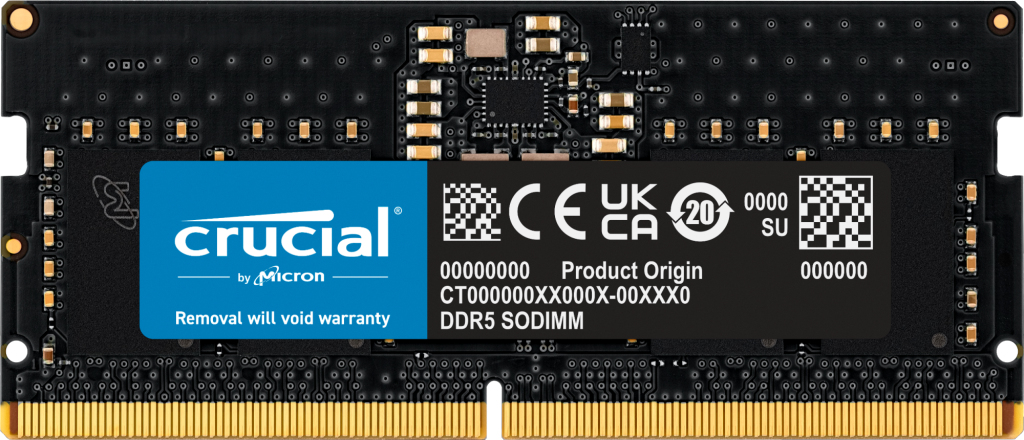 Crucial CT8G48C40S5, 8 GB, 1 x 8 GB, DDR5, 4800 MHz, 262-pin SO-DIMM