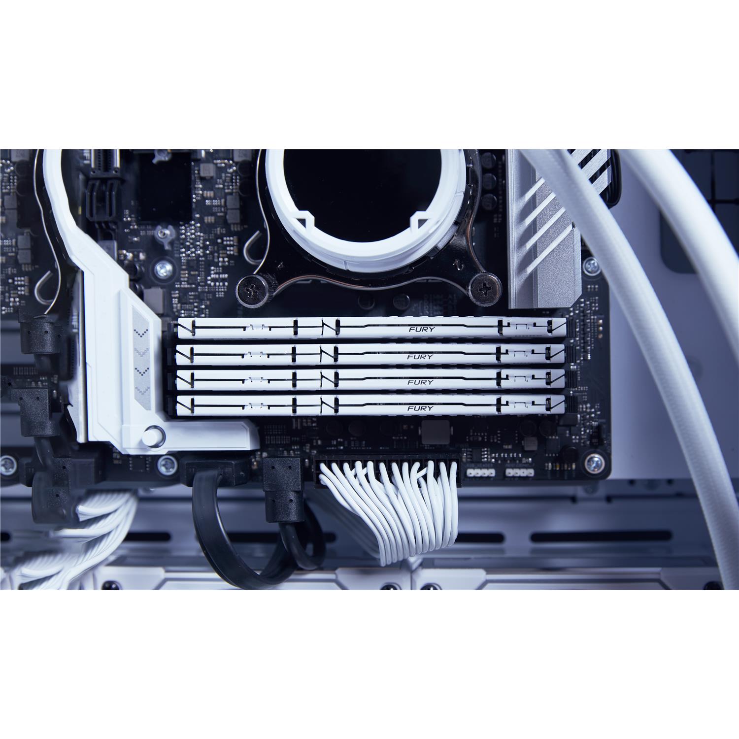 Zweites Bild vonKingston FURY Beast 32GB 6000MT/s DDR5 CL36 DIMM (Kit of 2) White EXPO, 32 GB, 2 x 16 GB, DDR5, 288-pin DIMM, Weiß