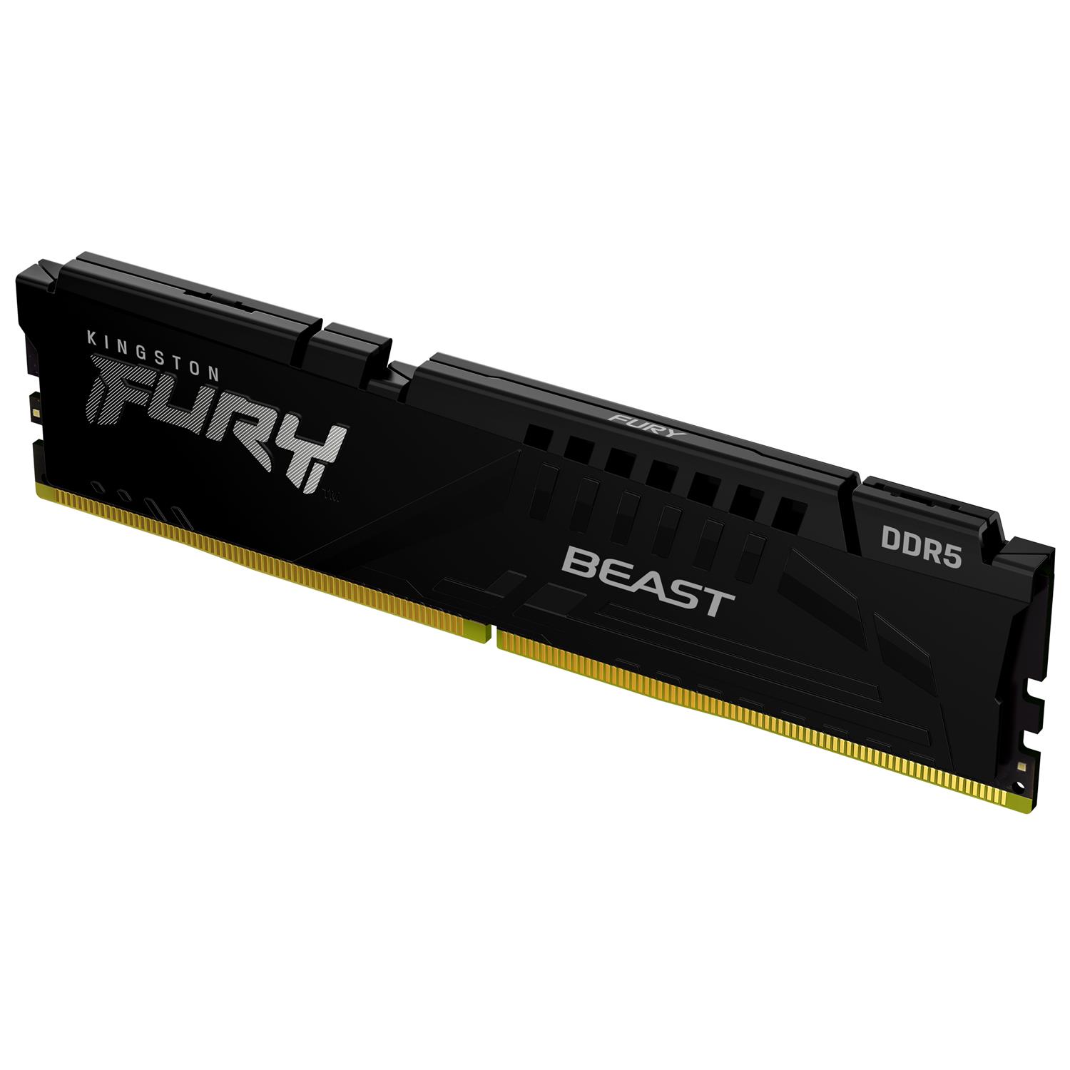 Kingston FURY Beast 16GB 5600MT/s DDR5 CL36 DIMM Black, 16 GB, 1 x 16 GB, DDR5, 288-pin DIMM