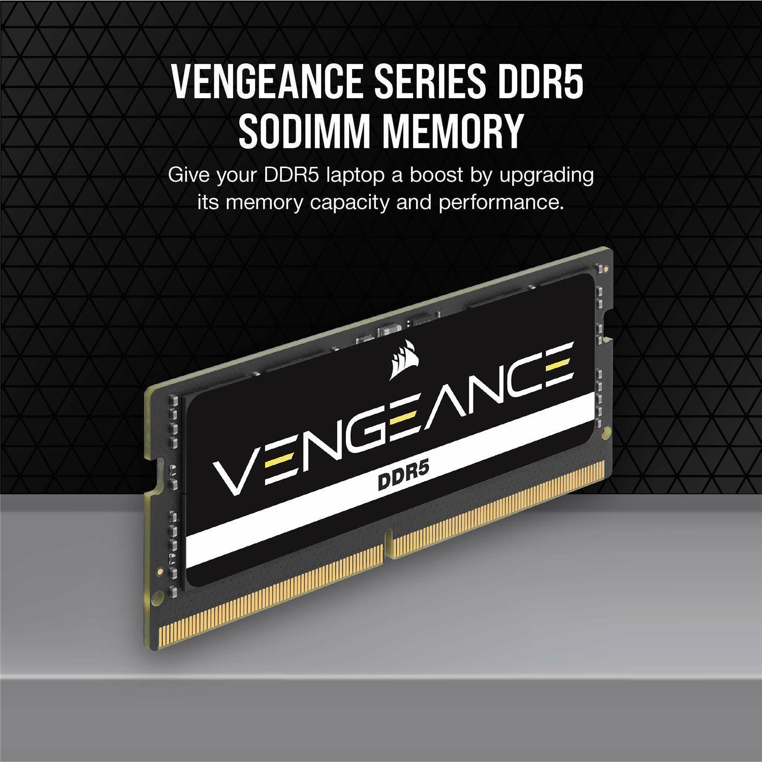 Zweites Bild vonCorsair Vengeance , 64 GB, 2 x 32 GB, DDR5, 5600 MHz, 262-pin SO-DIMM