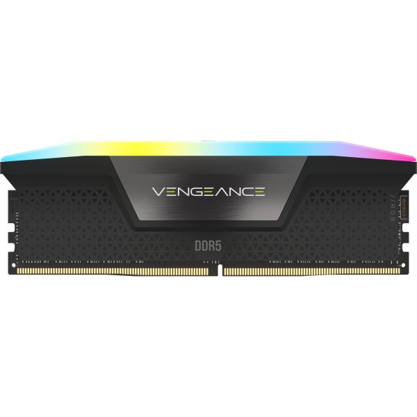 Zweites Bild vonCorsair Vengeance RGB , 32 GB, 2 x 16 GB, DDR5, 5600 MHz, 288-pin DIMM, Schwarz