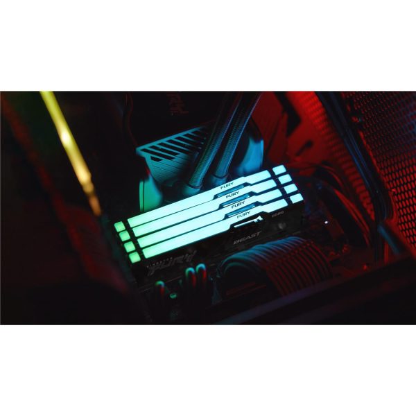 Zweites Bild vonKingston FURY Beast 8GB 6000MT/s DDR5 CL30 DIMM RGB EXPO, 8 GB, 1 x 8 GB, DDR5, 288-pin DIMM, Schwarz