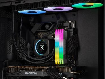 Zweites Bild vonCorsair Vengeance RGB CMH32GX5M2B5600Z40, 32 GB, 2 x 16 GB, DDR5, 5600 MHz, 288-pin DIMM, Schwarz