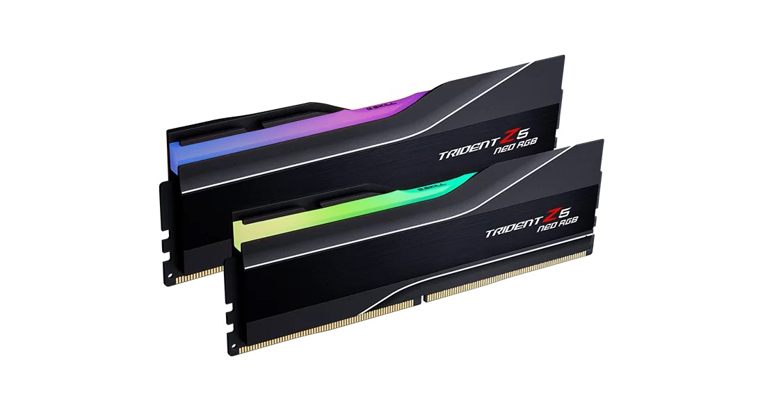 G.Skill Trident Z5 Neo RGB F5-6000J3238G32GX2-TZ5NR, 64 GB, 2 x 32 GB, DDR5, 6000 MHz, 288-pin DIMM