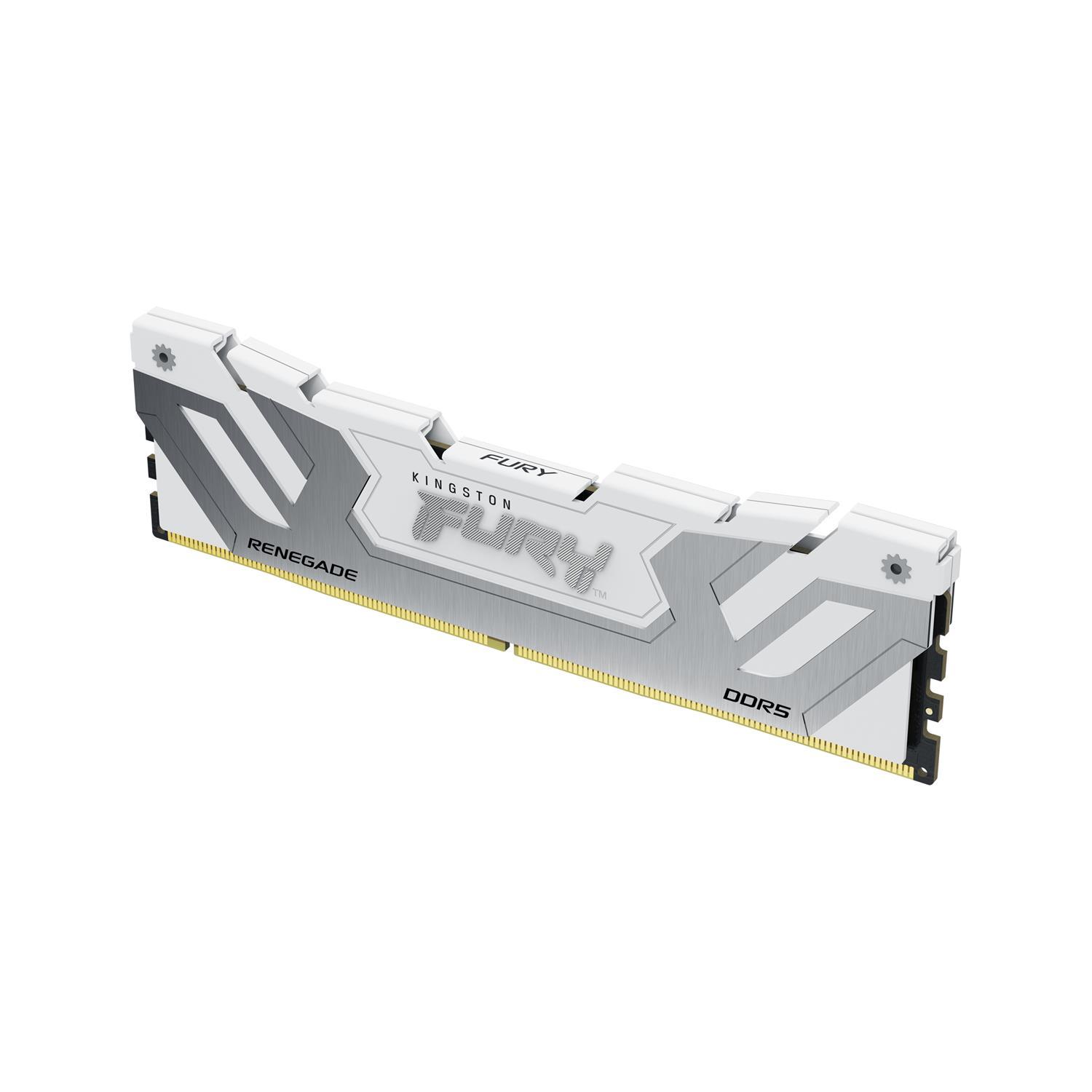 Kingston FURY 24GB 8400MT/s DDR5 CL40 CUDIMM Renegade White XMP, 24 GB, 1 x 24 GB, DDR5, 288-pin DIMM