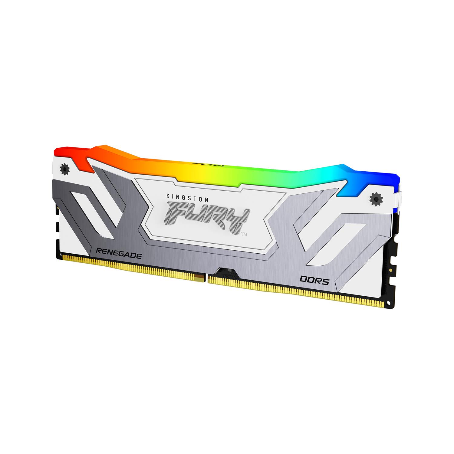 Kingston FURY 24GB 8400MT/s DDR5 CL40 CUDIMM Renegade RGB Weiß XMP, 24 GB, 1 x 24 GB, DDR5, 288-pin DIMM