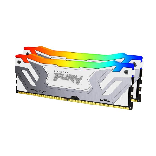 Kingston FURY 48GB 8400MT/s DDR5 CL40 CUDIMM (2er-Kits) Renegade RGB Weiß XMP, 48 GB, 2 x 24 GB, DDR5, 288-pin DIMM