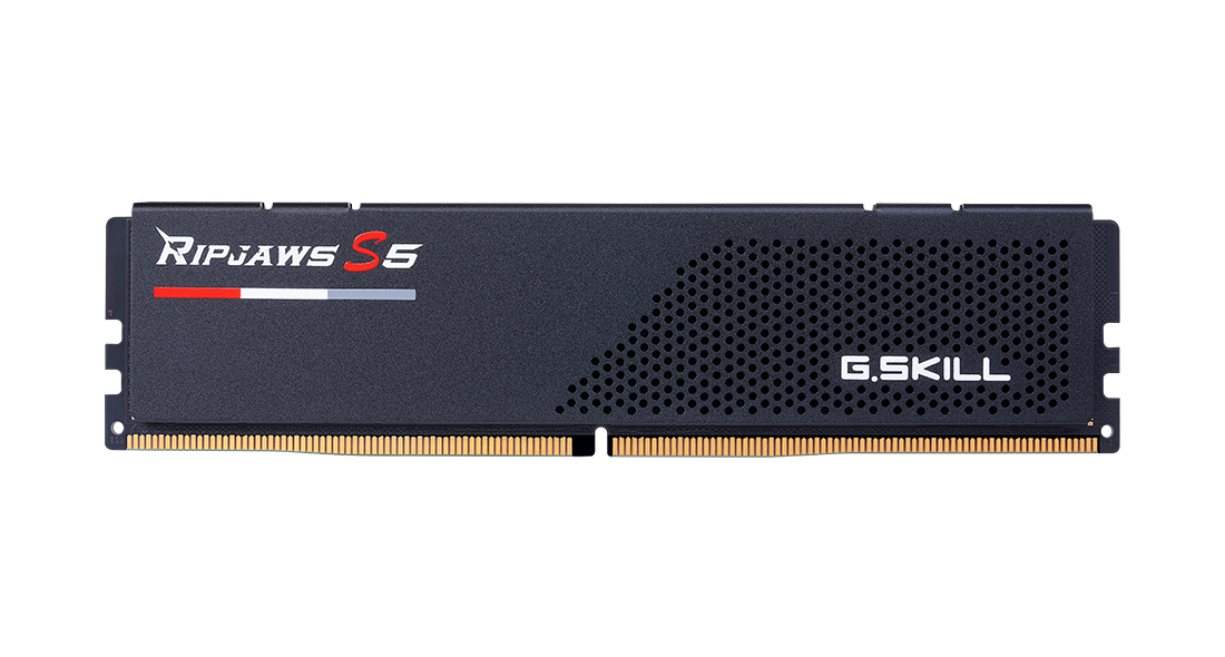 G.Skill Ripjaws S5 F5-6000J3040F16GX2-RS5K, 32 GB, 2 x 16 GB, DDR5, 3000 MHz, 288-pin DIMM, Schwarz