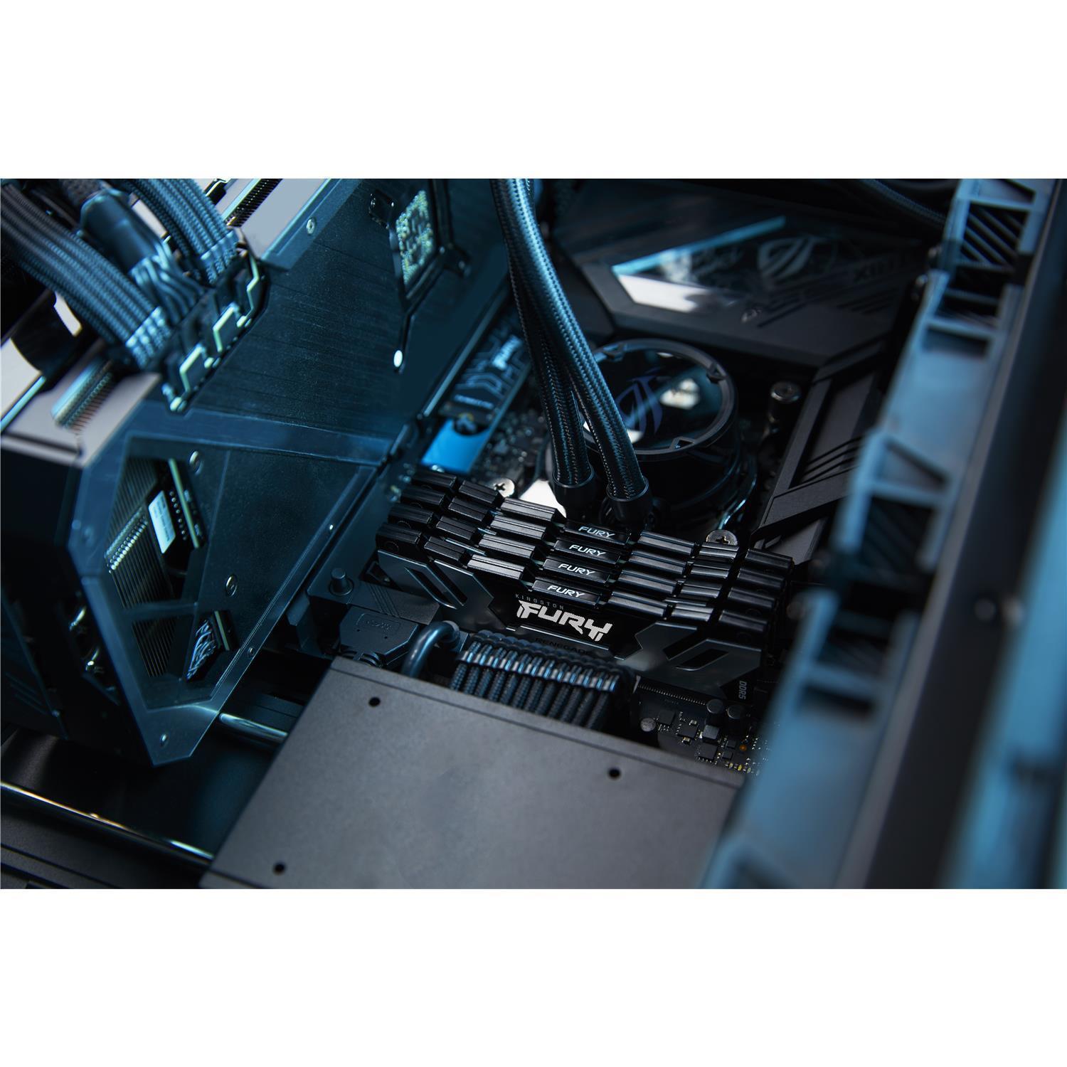 Zweites Bild vonKingston FURY 96GB 6000MT/s DDR5 CL32 DIMM (2er-Kit) Renegade Silver XMP, 96 GB, 2 x 48 GB, DDR5, 288-pin DIMM