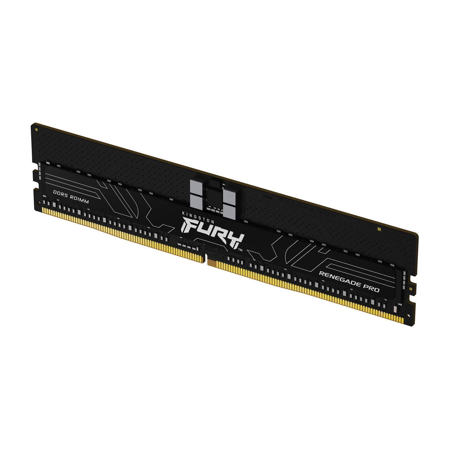 Kingston FURY 32GB 6400MT/s DDR5 ECC Reg CL32 DIMM Renegade Pro XMP, 32 GB, 1 x 32 GB, DDR5, 288-pin DIMM, Schwarz